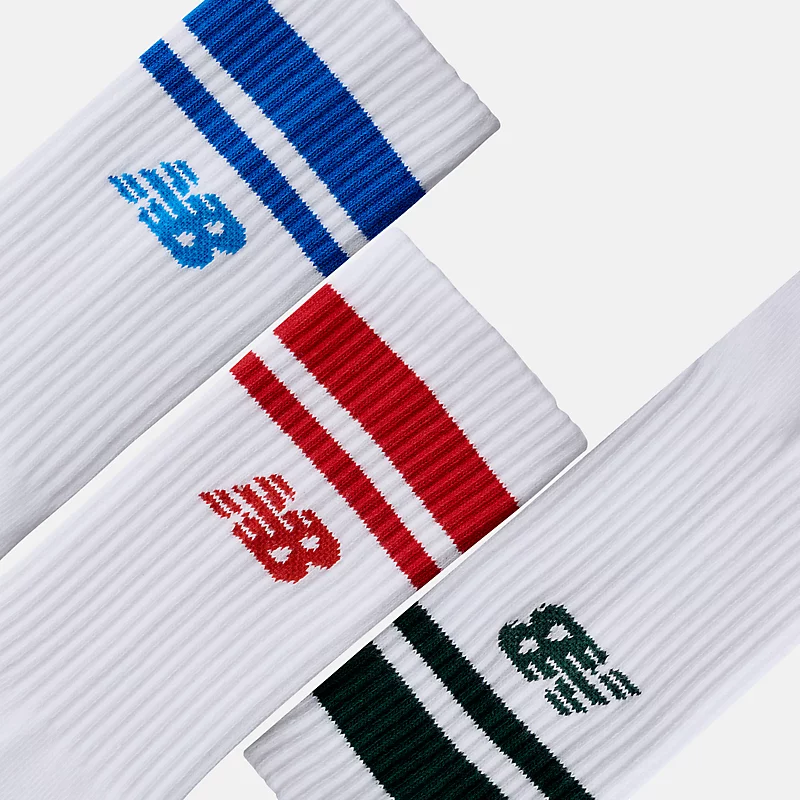 Skarpetki unisex NB Essentials Line do połowy łydki, 3 sztuki – RÓŻNE 5 KOLORÓW