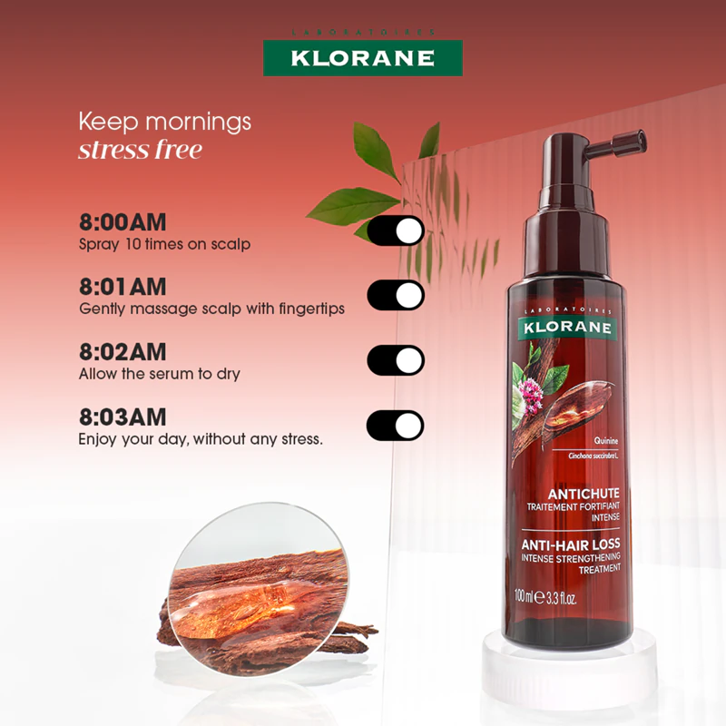 Klorane Quinine Intensief Versterkend Serum, een versterkende behandeling tegen haaruitval.