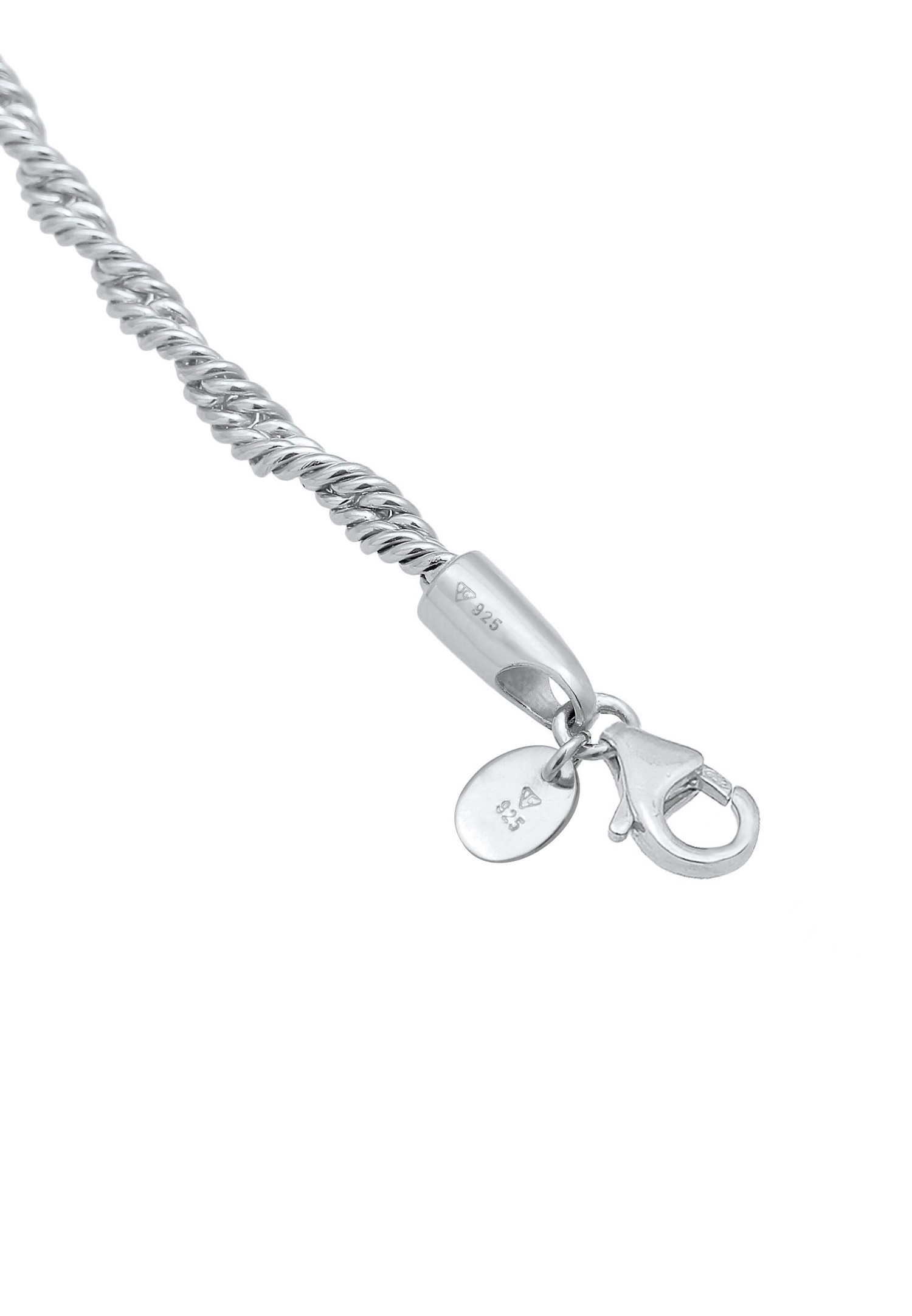 Elli PREMIUM Collier de cordon pour dames Twisted Bold Look Trend Blogger en argent sterling 925