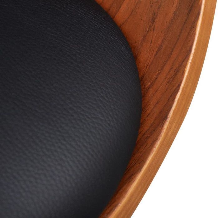 vidaXL Chaise de salle à manger Bois courbé et similicuir