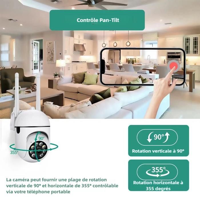 4 CÁMARAS DE SEGURIDAD WIFI PARA INTERIORES/EXTERIORES CON DETECCIÓN DE PERSONAS, AUDIO BIDIRECCIONAL, VISIÓN NOCTURNA A COLOR Y MOTORES RESISTENTES A LOS GOLPES