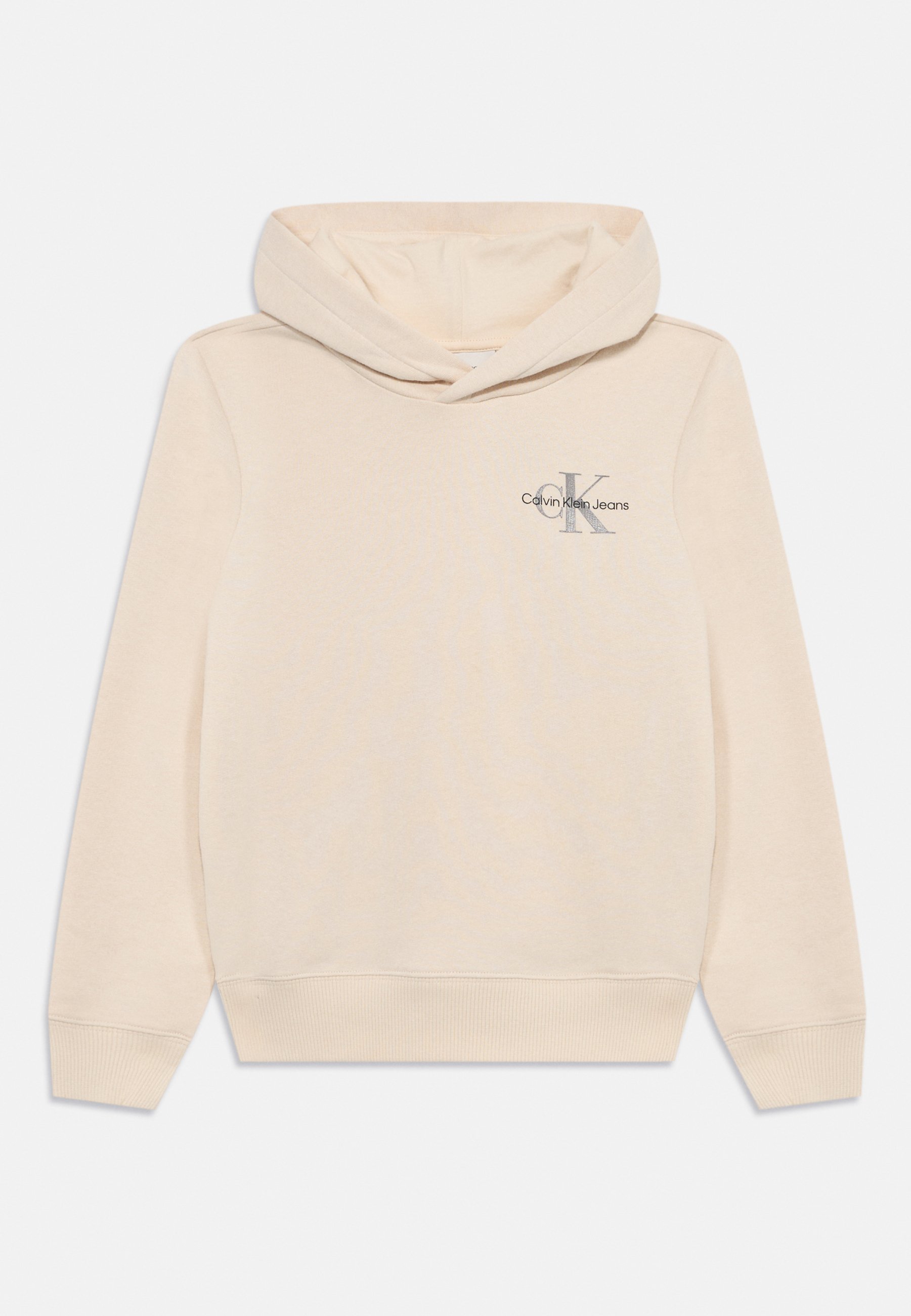 Calvin Klein Jeans SMALL MONOGRAM HOODIE UNISEX - Hoodie - whitecap grijs