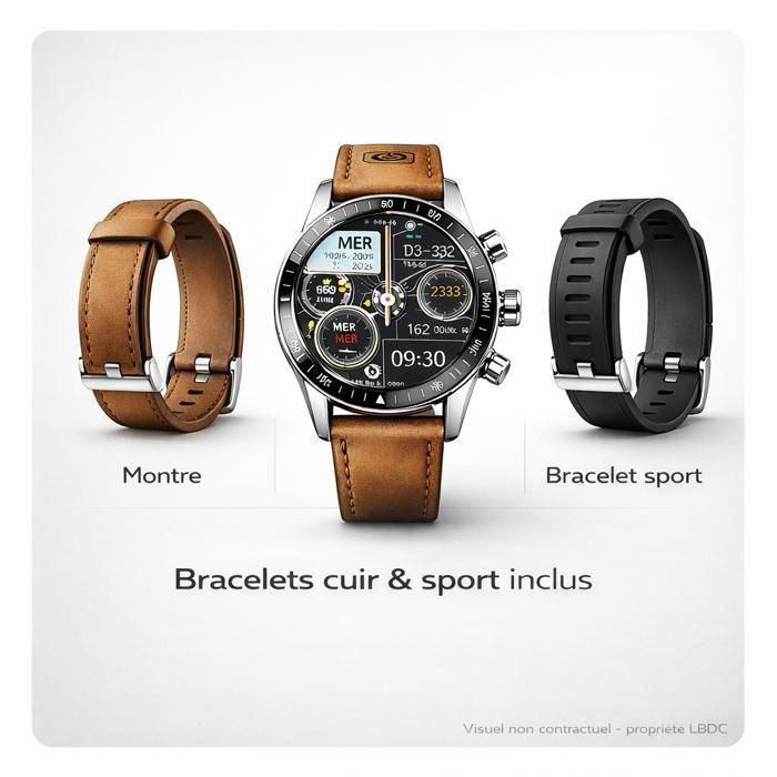 Herre smartwatch – Bluetooth-opkald, sundhedstracking, sports-GPS, 1,39