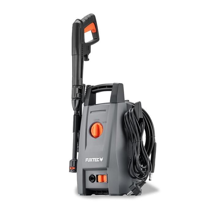 FUXTEC FX HDR1400 Hochdruckreiniger, 1400 W, 110 bar, 390 l/h, verstellbare Düse, Schlauch und Hochdruckpistole
