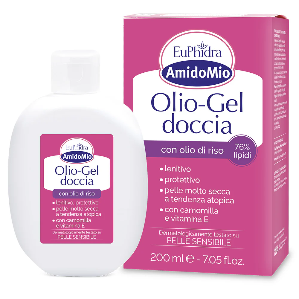 Amido Mio Olio gel doccia - Olio Doccia, Bagno e Doccia, Trattamento Bebè, Prodotti per Bambini