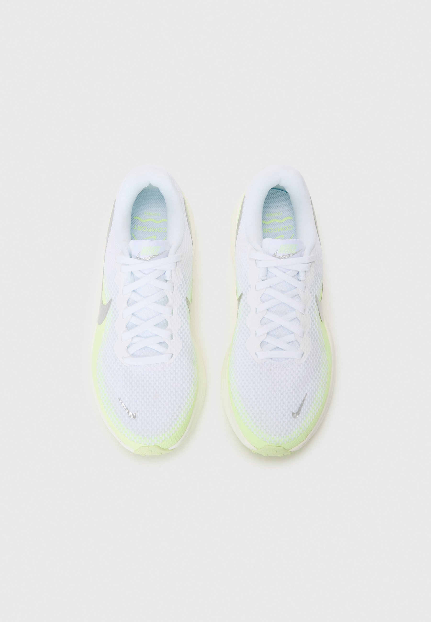 Nike Performance REVOLUTION 8 - Hardloopschoenen voor op de weg - wit/metallic zilver-licht volt/sail/zwart