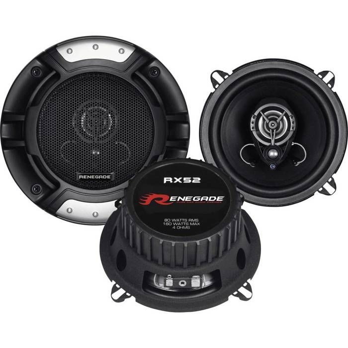 Altavoces para coche RENEGADE RX52 - 2 vías - 160W - 80W - 4 ohmios - 65-20000 Hz - 11,6 cm