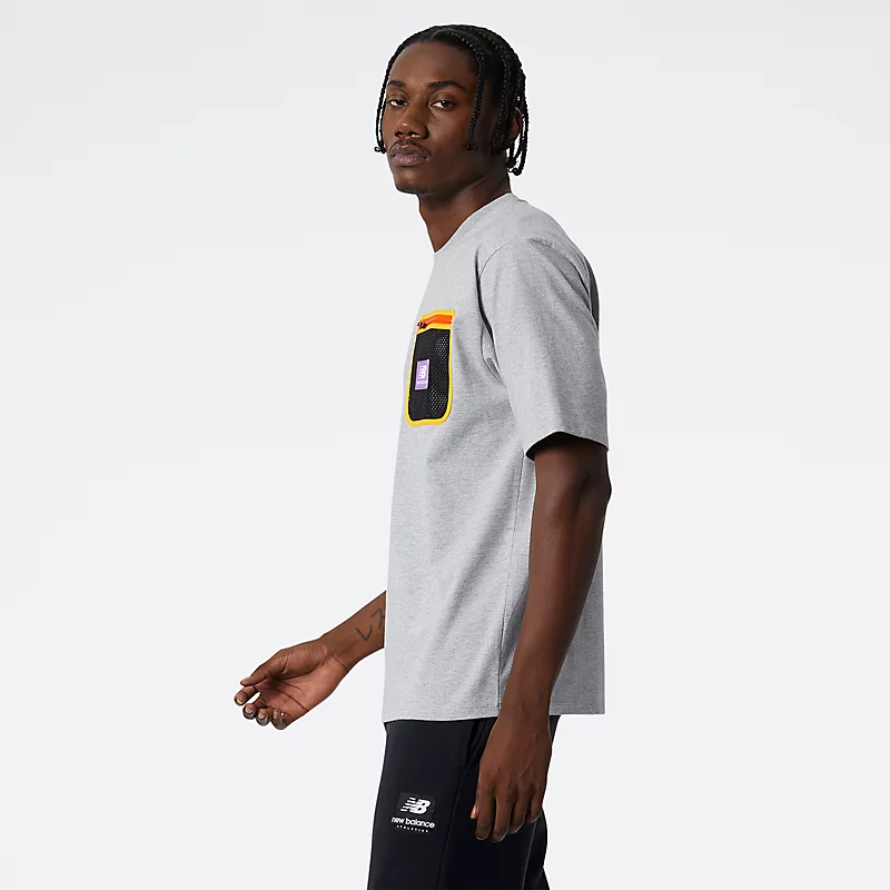 Heren NB AT Pocket Tee - ATHLETIC GRAY
