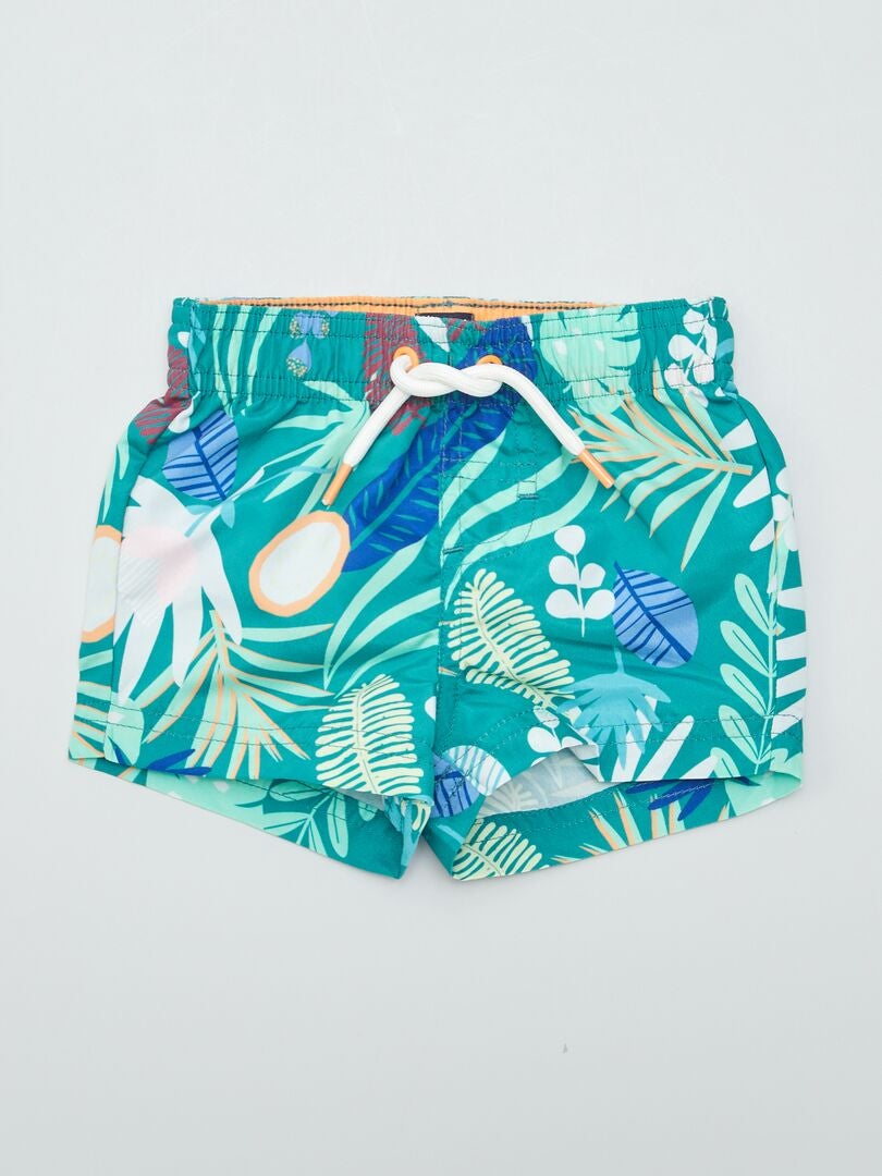 Calções de banho estampados - VERDE