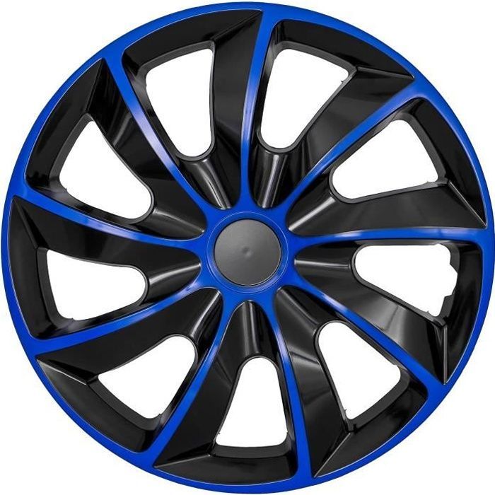 Embellecedores de rueda universales azul-negro de 14