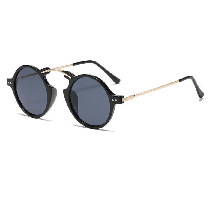 Gafas de sol SHARPHY para hombre, montura redonda, estilo hip-hop metal, nuevas, negras, modernas, de alta calidad.