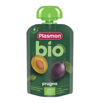 PLASMON Plasmon Biologische pruimen zakje 100 g vanaf 6 maanden