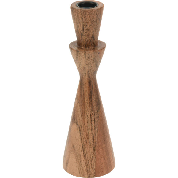 Drewniany świecznik, akacja, 22 cm