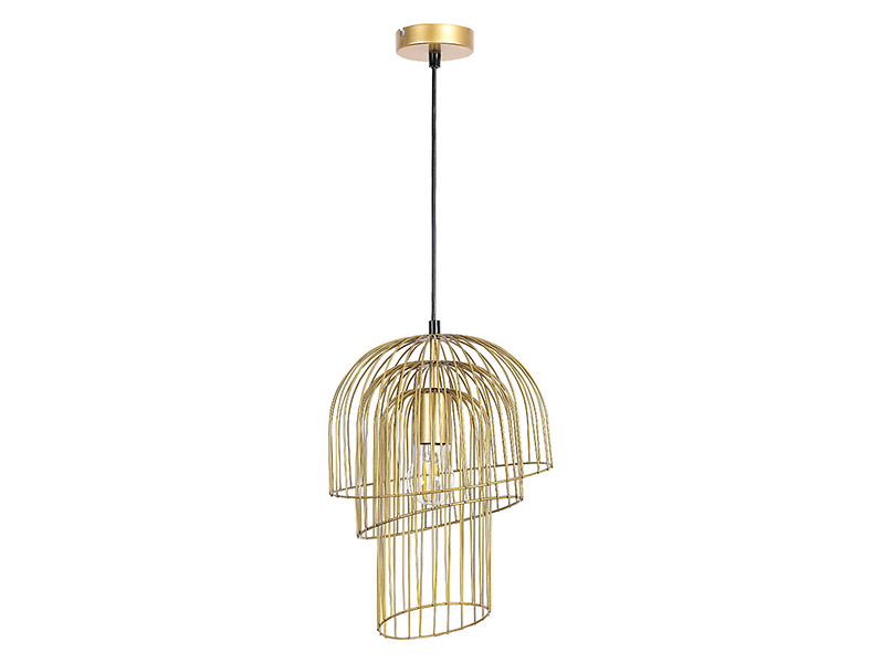 Lampa wisząca Rowena metalowa złota