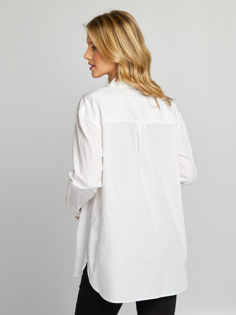 Oversized zwangerschapsblouse - wit
