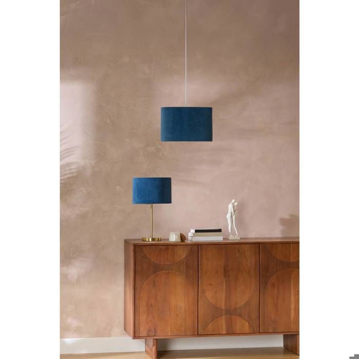 Abat-jour Beline D30cm bleu canard - Atmosphera Créateur d'intérieur