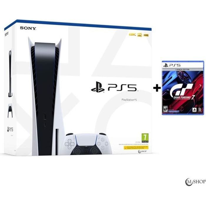 Console domestica - Sony - PlayStation 5 Edizione Standard - 825 GB - Bianca - Gran Turismo 7 PS5