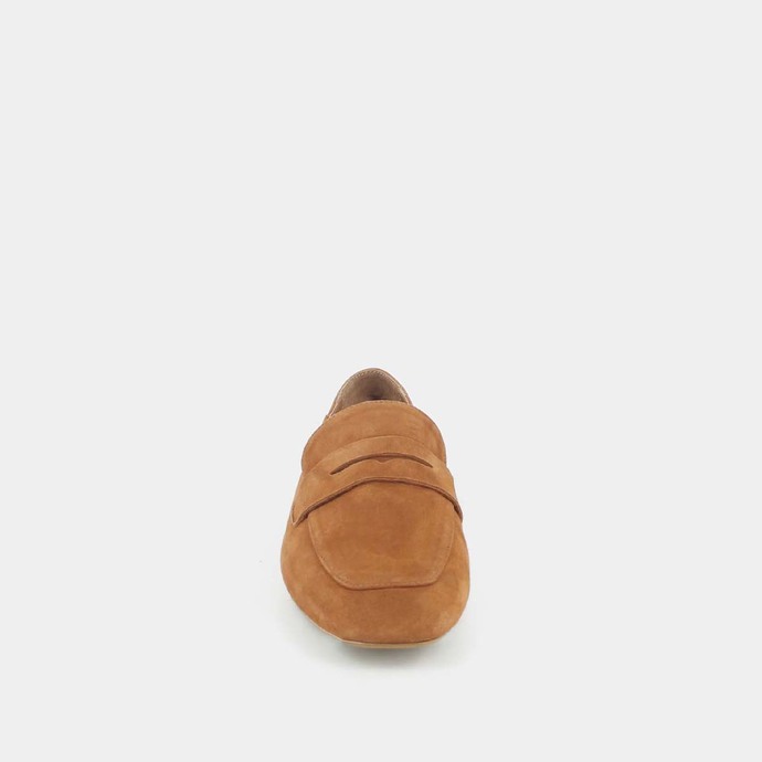 Mocassins  en velours cognac