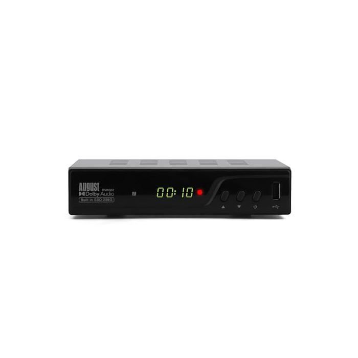 Décodeur TNT HD - August - DVB502 - Disque Dur 256GB - Double Tuner - HDMI 1080P