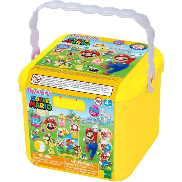 Aquabeads La box Super Mario, Jouet, perles qui collent avec de l'eau, Convient aux enfants à partir de 4 ans