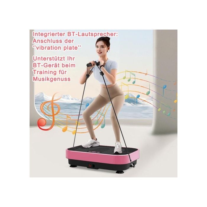 Plataforma vibratória BLOSSOM - Modelo com controle remoto - 5 programas - 120 níveis - Bluetooth integrado