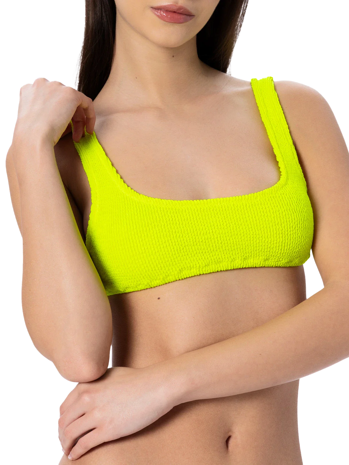 Bikini da donna classico crinkle giallo fluo Naima Naomi
