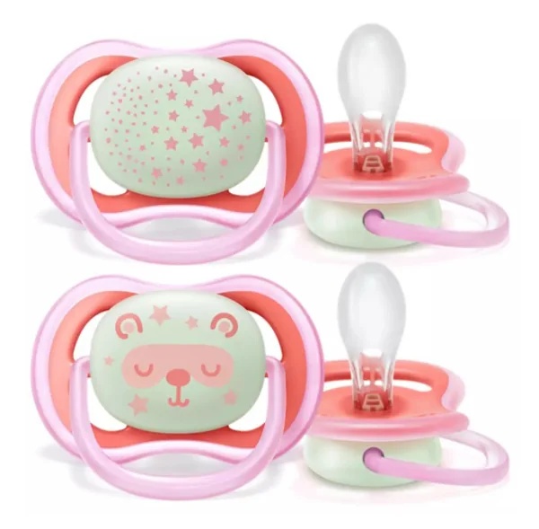 AVENT Avent U Air N6-18 fopspeen voor meisjes, 2 stuks