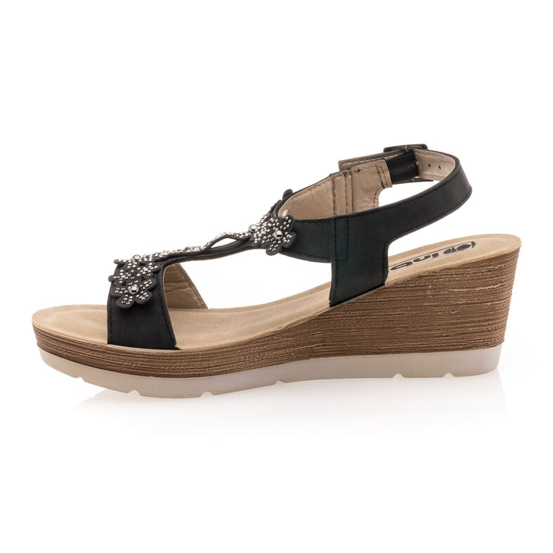Sandalias negras para mujer / Zapatos de punta abierta