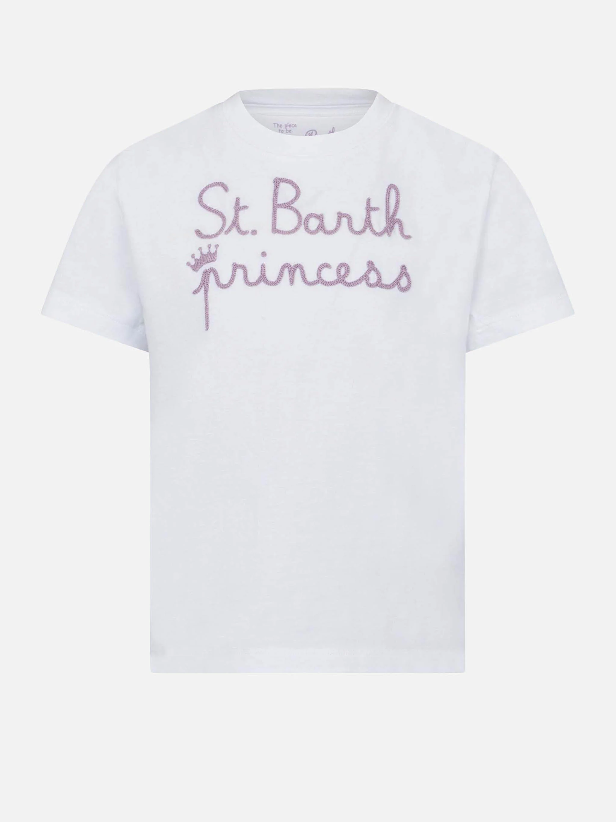 Kinder-T-shirt met geborduurde St. Barth-prinses