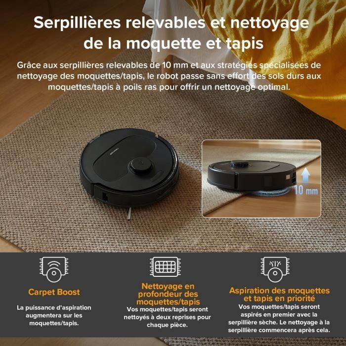 ROBOROCK QR 598 - Robotstofzuiger en dweilrobot - 8000 Pa - Multifunctioneel dockingstation - Anti-klitfunctie