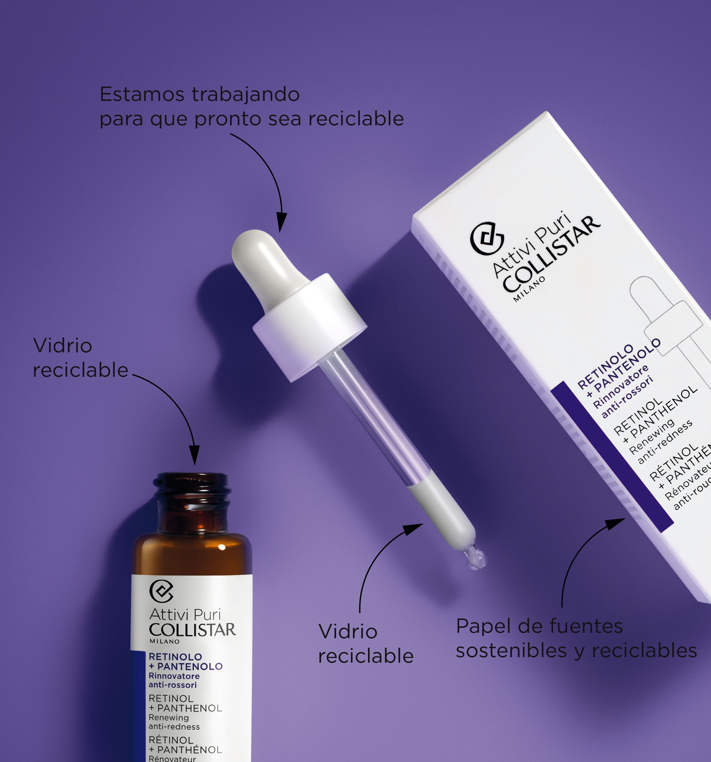 „Attivi Puri Retinol Panthenol“ lašai nuo paraudimo Prabangi priemonė nuo raukšlių ir senėjimo
