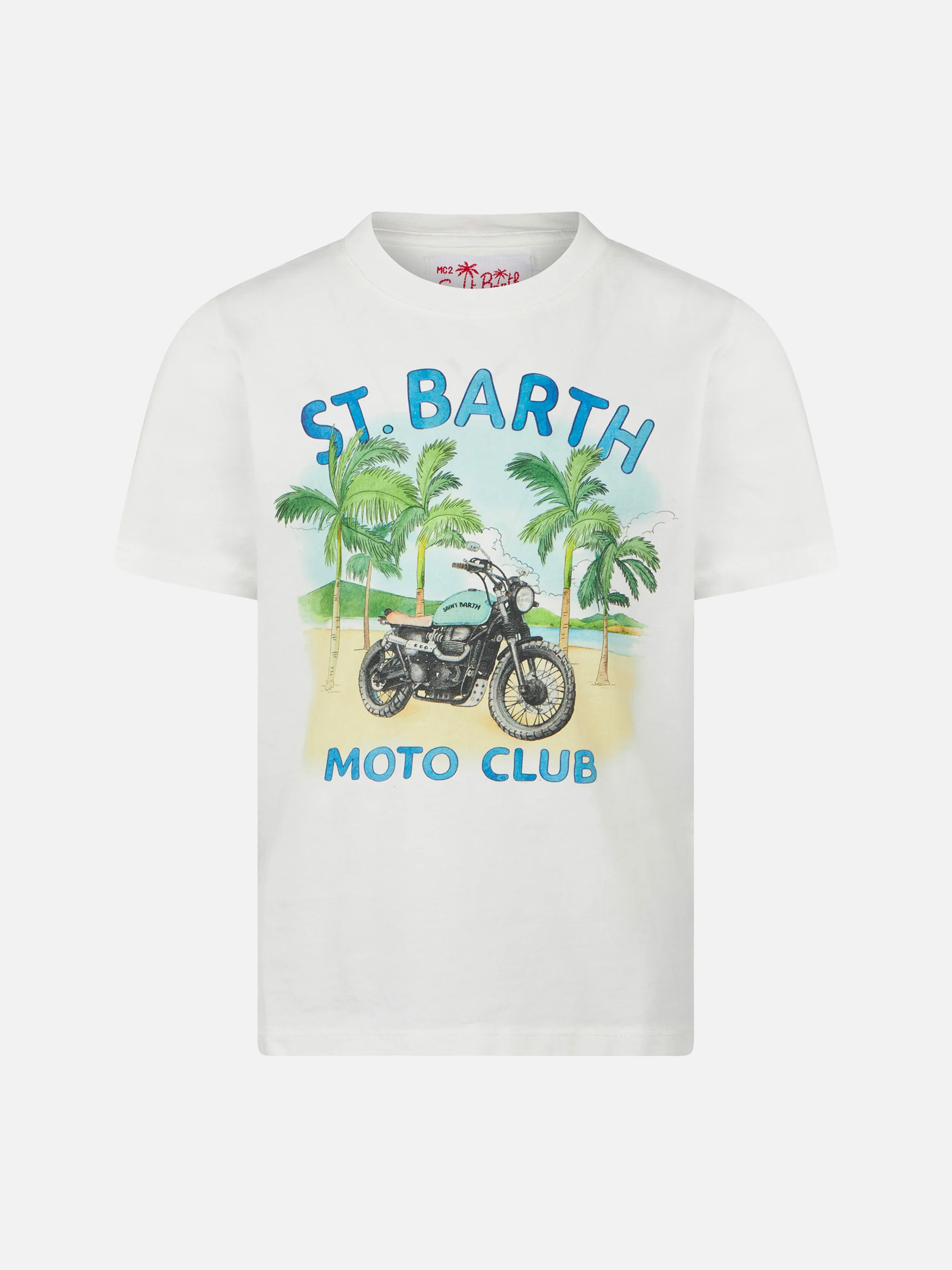 Kinder T-shirt van katoen met motorprint
