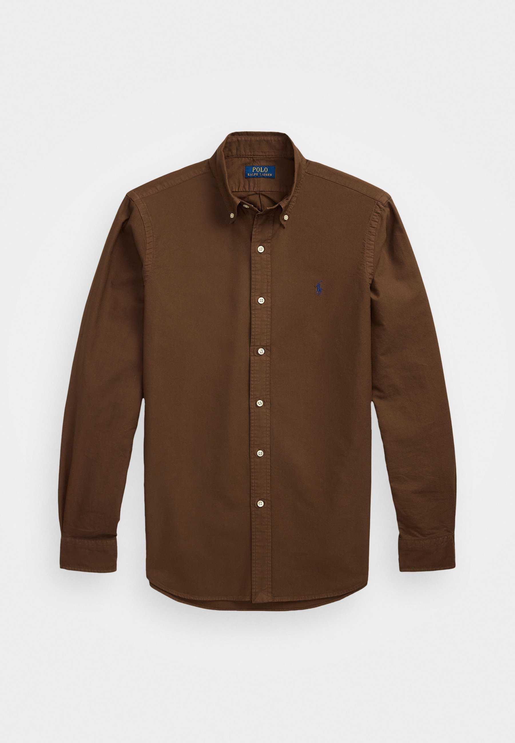 Camicia Polo Ralph Lauren CUSTOM FIT GARMENT DYED OXFORD - Camicia - mousse al cioccolato