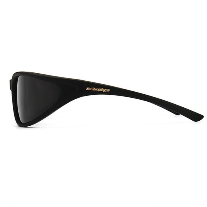 SHARPHY Lunettes de soleil femme polarisée cadre irrégulier mode hip hop conduire sport noir Anti-UV