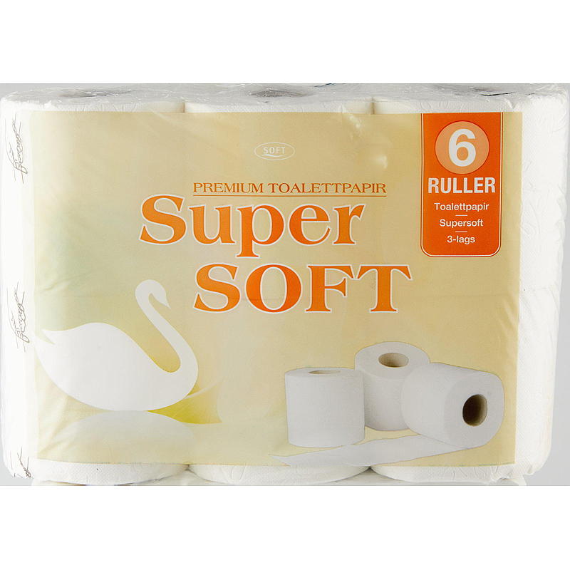 Blødt toiletpapir 6-pak superblødt