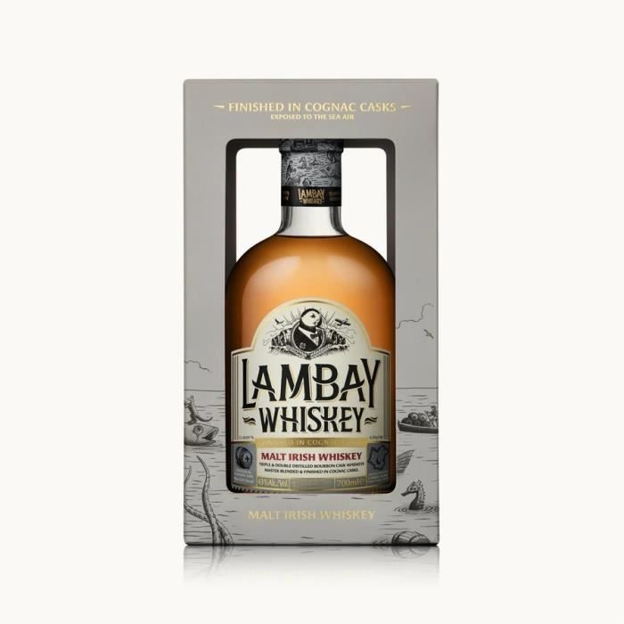 LAMBAY WHISKEY Whisky irlandés de malta - 43% 70cl