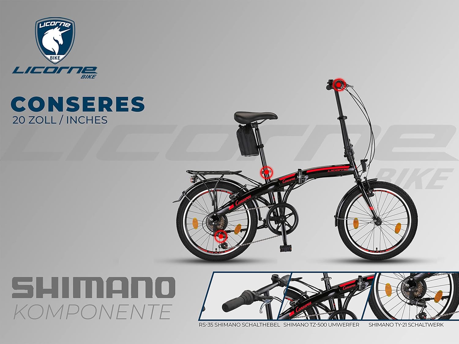 Skládací kolo Licorne Bike Conseres, 20palcové