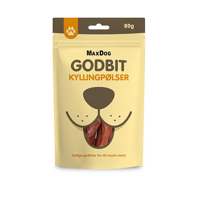 MaxDog Hundesnacks 80 g Kyllingepølser små MaxDog