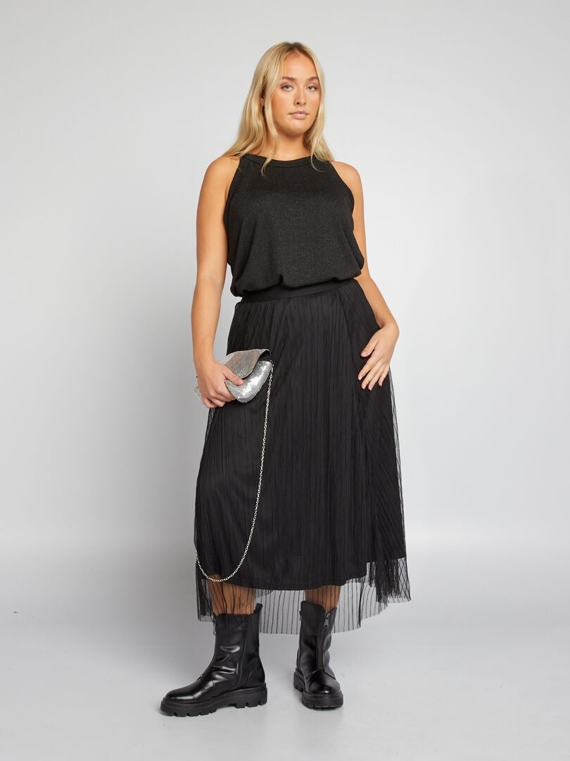 'Only Carmakoma' tule midi-rok - zwart