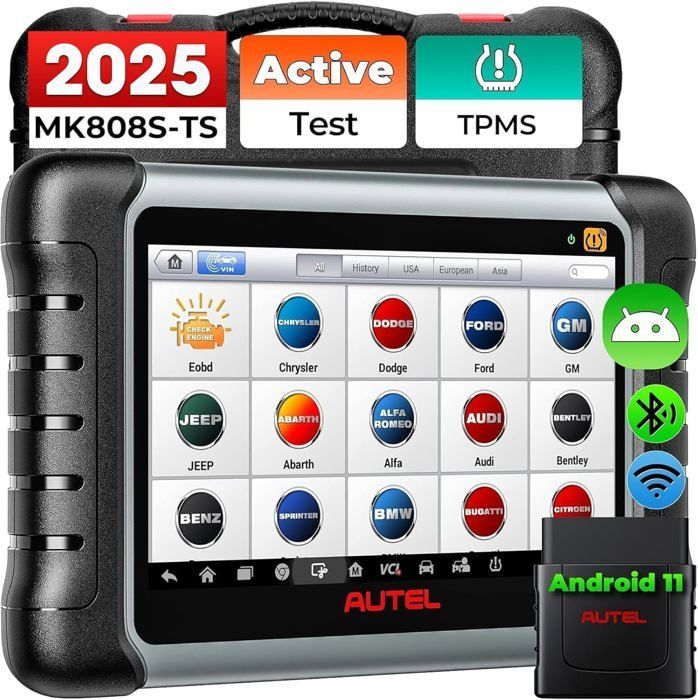 Herramienta de diagnóstico - Autel - MaxiCOM MK808S-TS - Bluetooth - Más de 28 servicios - TPMS integrado
