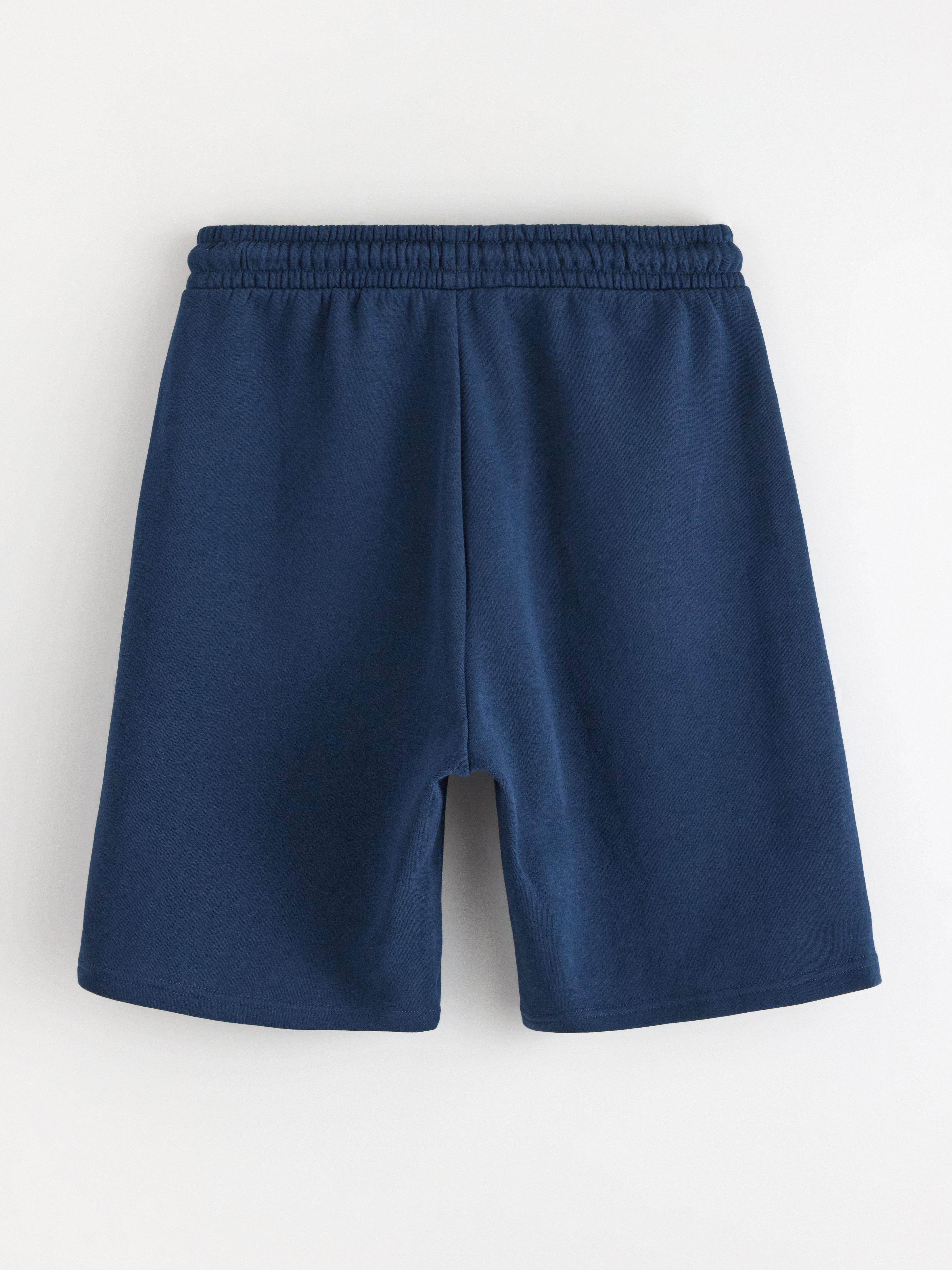 Short en jersey avec intérieur brossé bleu foncé