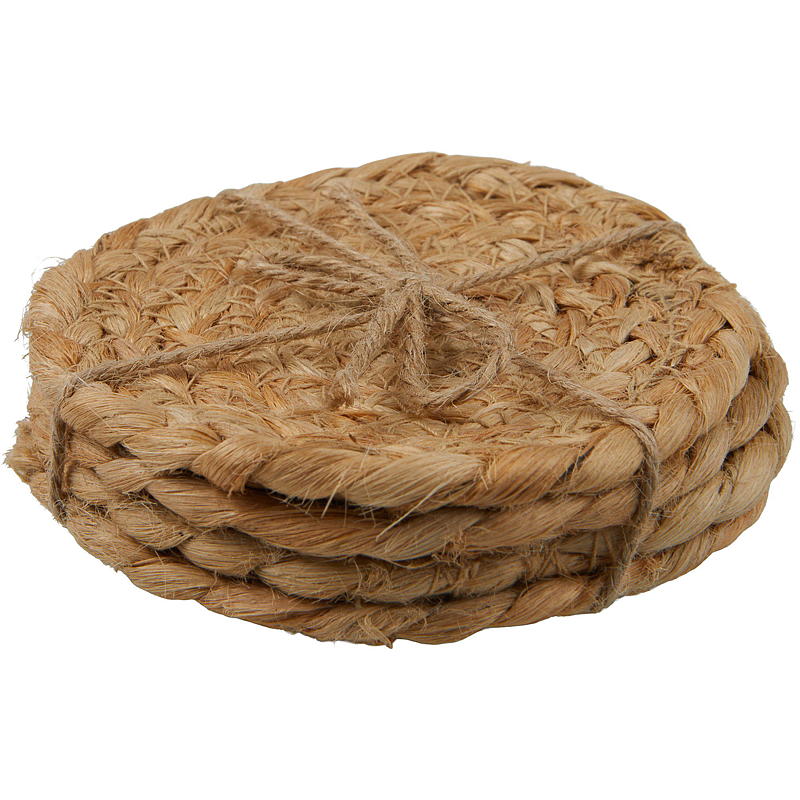 Hemset med 4 delar ø 10 cm jute