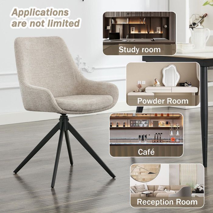 DYHOME lot de 6 chaises salle a manger, chaise de salle à manger pivotante, chaise de salle à manger sans accoudoirs,  gris