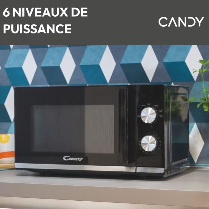 CANDY Moderna CMW20TNMB 700W 20L Zwarte Magnetron - Ontdooifunctie - Glazen Draaiplateau - 6 Vermogensniveaus