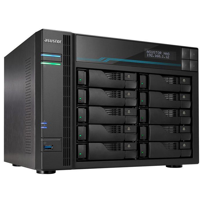 Server NAS - ASUSTOR - AS6510T - 10 alloggiamenti - 8 GB DDR4 - Intel Atom C3538