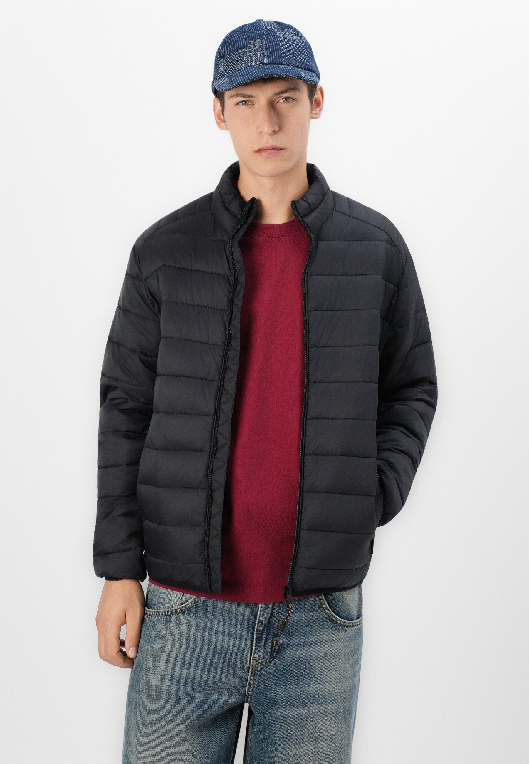 Jack & Jones JJEBRADLEY LIGHT PUFFER COLLAR - Lichte jas - zwart