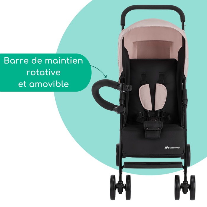 BEBECONFORT FOGGY Passeggino compatto e leggero, dalla nascita fino a 15 kg, reclinabile fino in posizione orizzontale, rosa
