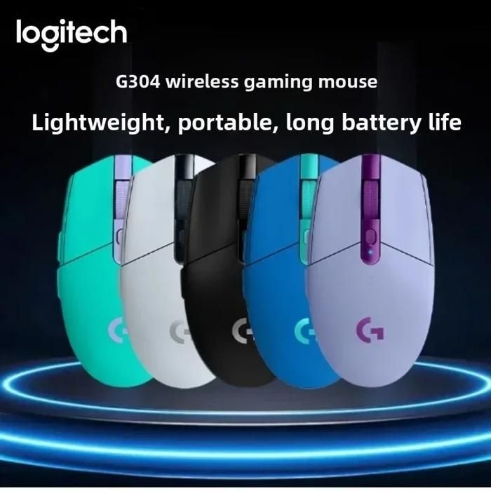 Souris de jeu sans fil Logitech G304 légère,capteur Hero 12K,12000DPI,6 boutons programmables,Compatible PC MacOS Black