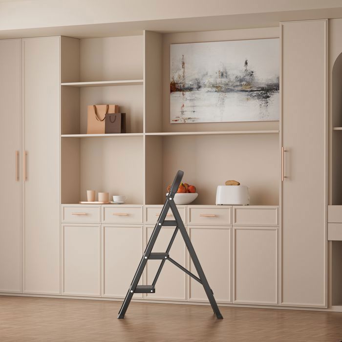 Klappbare 3-Stufen-Leiter – CREMLANK – Tragkraft 150 kg – Stabil und robust für Arbeit und Lagerung
