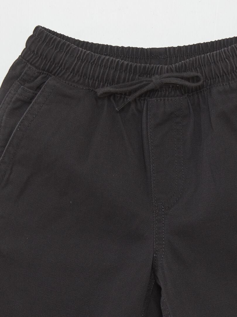 Pantalones cortos vaqueros elásticos - NEGRO